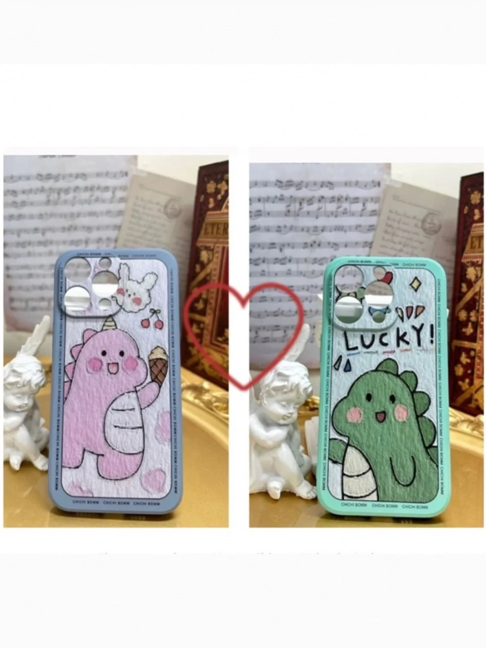 2 items. iphone14 /14plus/14pro/14promax cartoon case, cute Dinosaur case